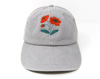帽子 POPPY FLOWER LACE SILVER CAP FLOWER LACE SILVER CAP – POPPY