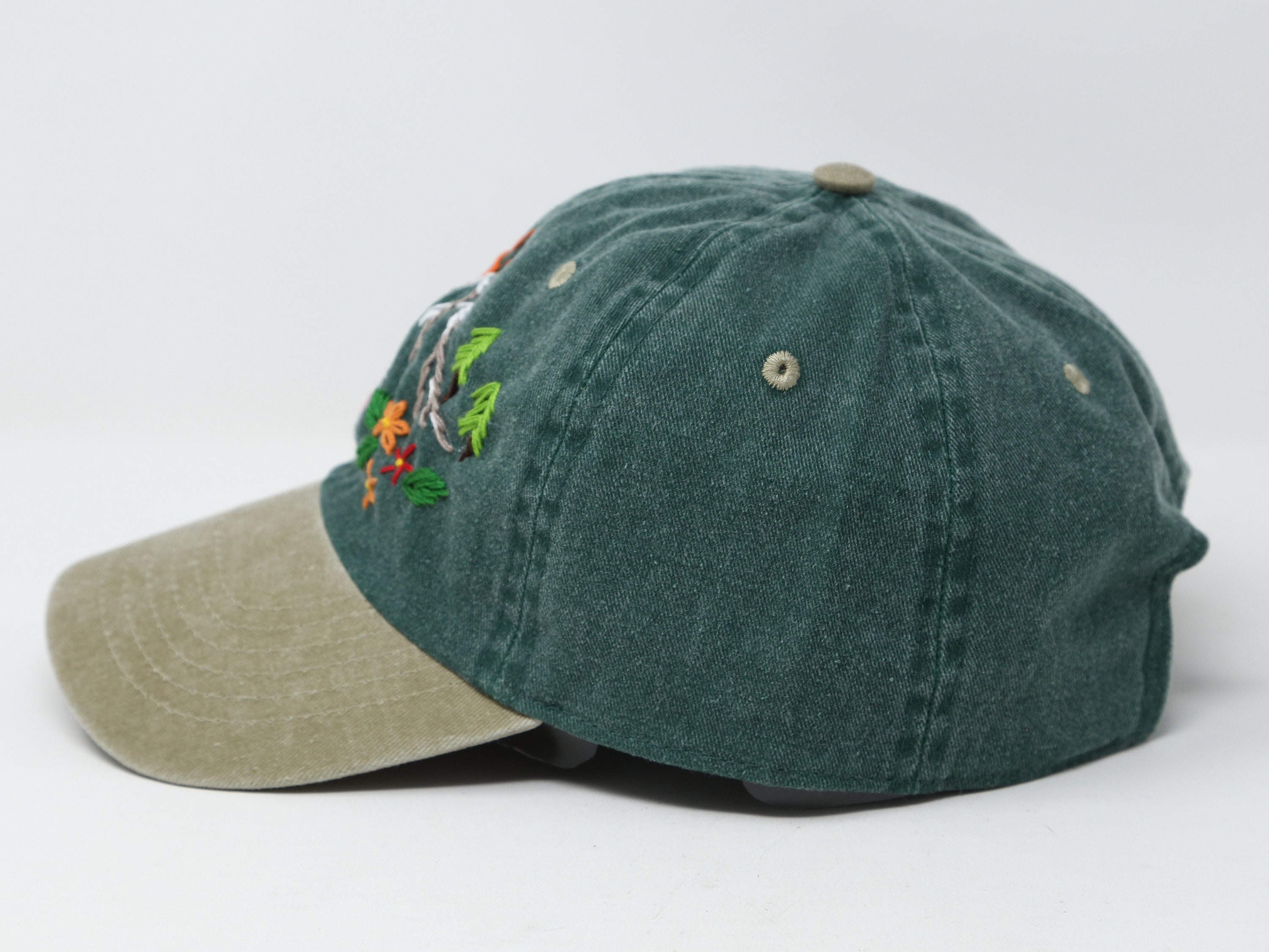 Cotton Mountain Trees Hat Unisex Adjustable Outdoor Camping Hiking Cap Embroidery Mountain Hat Pine Trees Cap Mountaineering  main image 2
