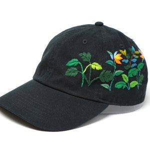 100% Cotton Baseball Cap, Tropical Plant Theme Curved Brim Baseball Hat, Hat Cap Gift Idea