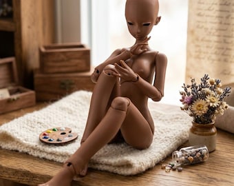 3D Printed PLA BJD Girl Ball Jointed Doll, 1/4 42cm Assembled Unpainted No Make Up Doll