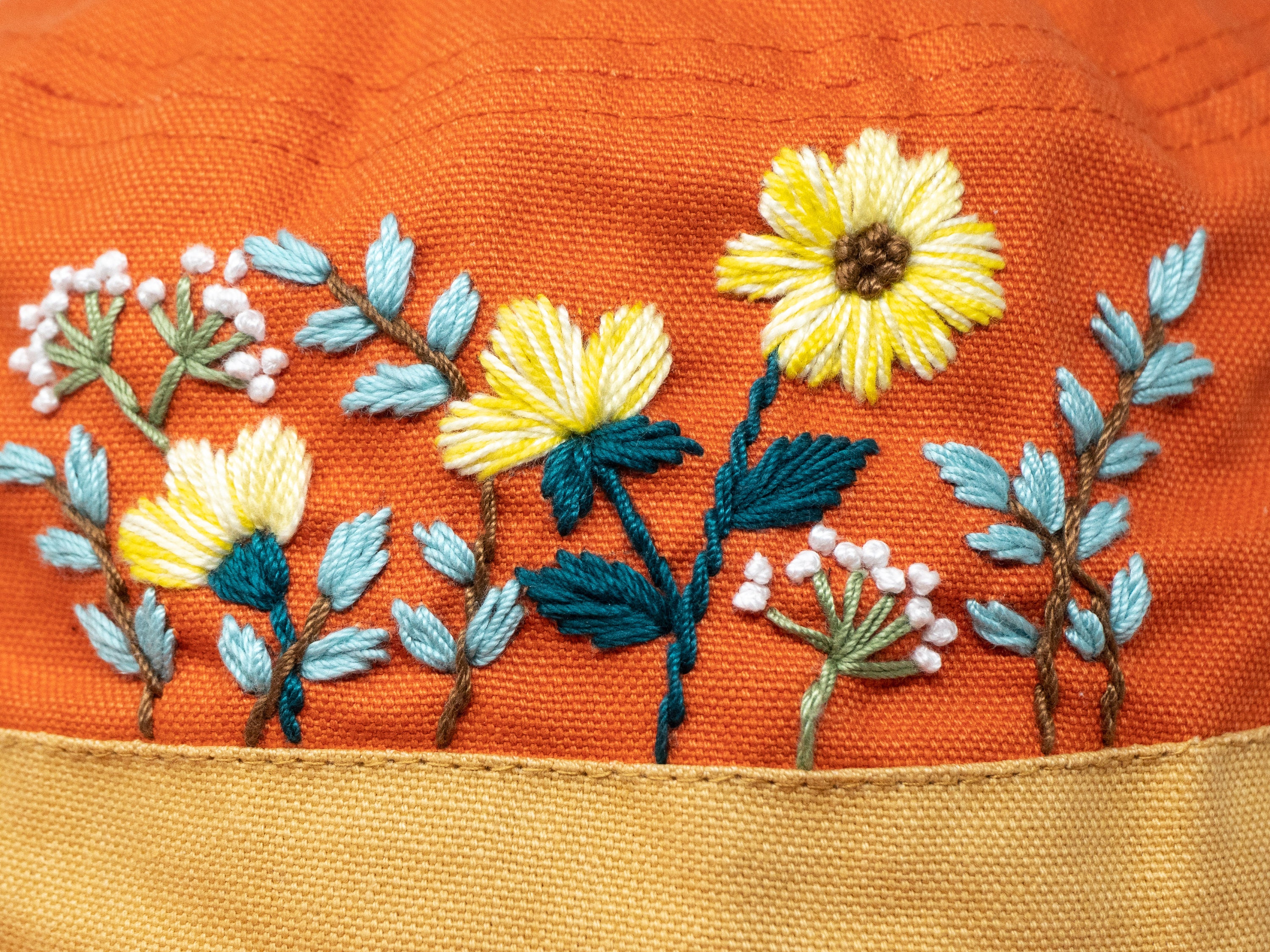 Chic Floral Hat in Orange and Cream il_fullxfull.5859768136_cx78.jpg main image 3