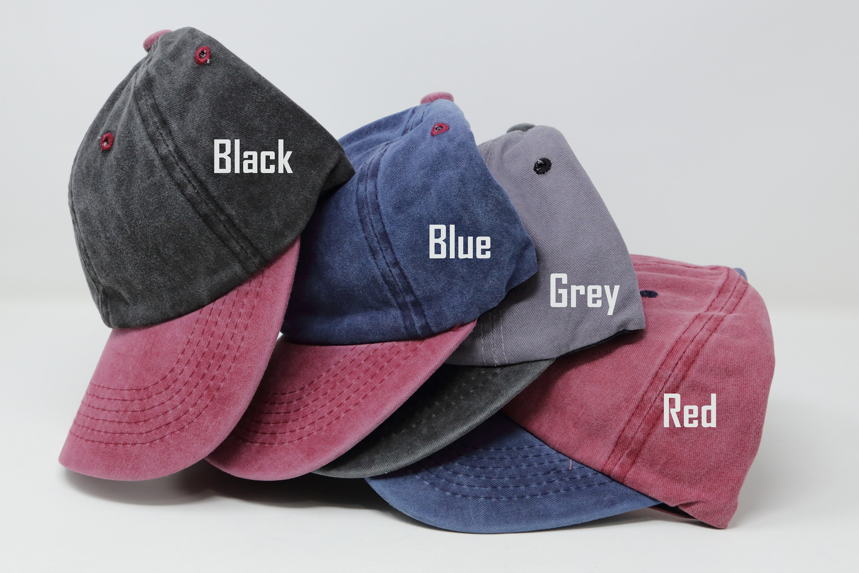 2 Matching Baseballcaps Mama & Kind - Verstellbare Baumwoll Mützen Mit Stickerei