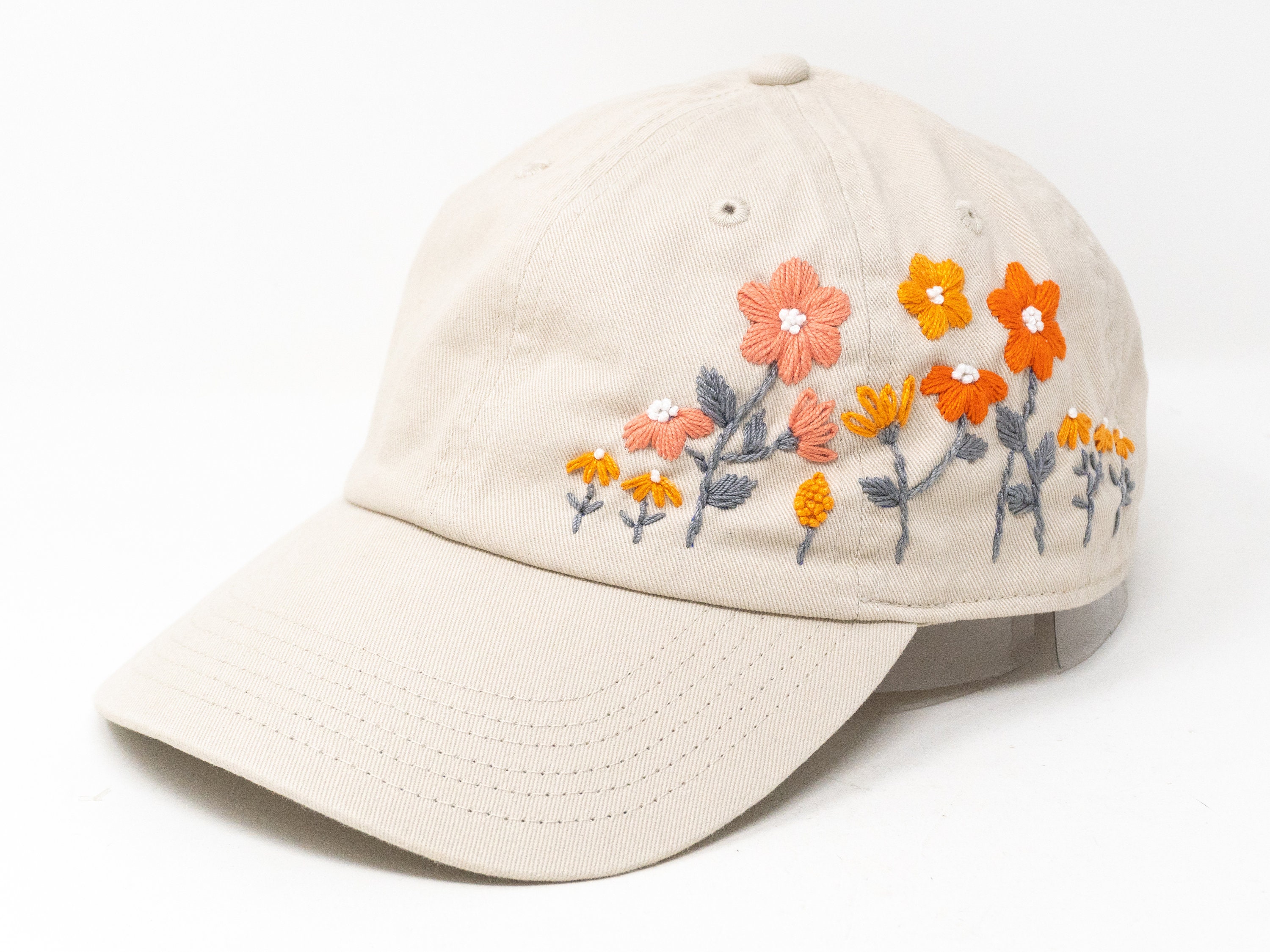 Elegant Green and Orange Floral Hats Stunning Vibrant Floral Hats to Dress Up Any Summer Occasion  main image 3