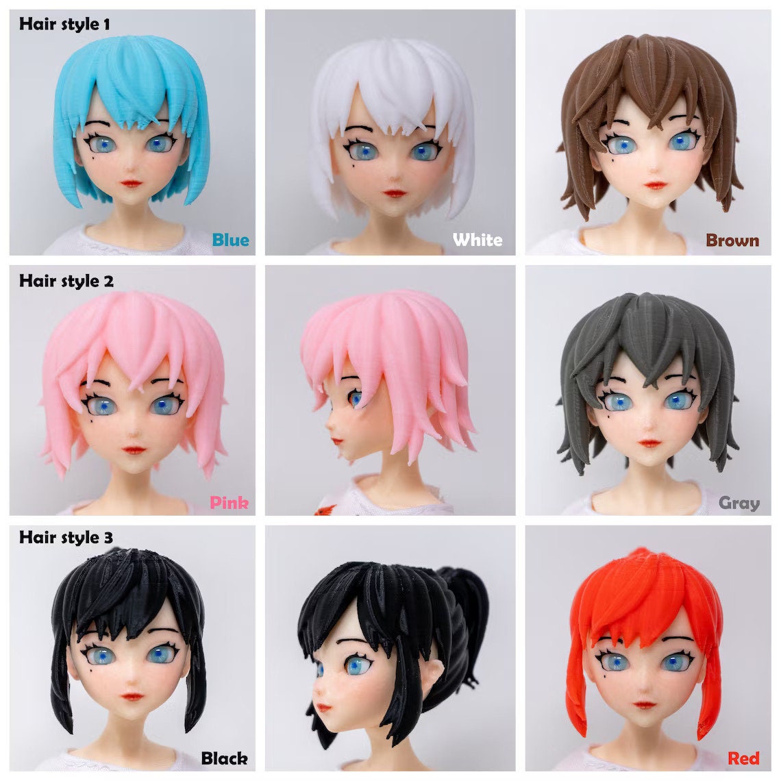 Anime 3d Eyes Bjd Doll Body 1/6 Manga Face Spherical Joint Nude Haploid ​ doll With Varied Hairs Accessories For Girls Toys - Bjd Dolls - AliExpress