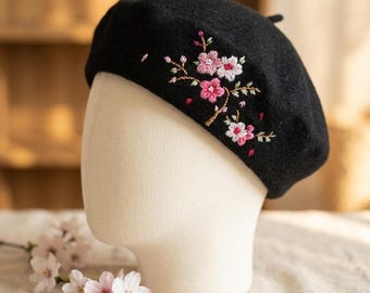 Ililily Solid Color Angora French Beret Furry Artist Flat  display picture 1