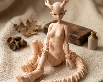 3D Printed Dragon Girl or Boy BJD Mystical Creature Ball Jointed Doll 1/6 32cm Art Doll