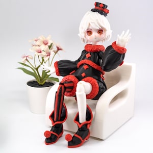 Original BJD Elf Jester Girl Fantasy Doll 1/6 28cm 3D Print Plastic Art Doll