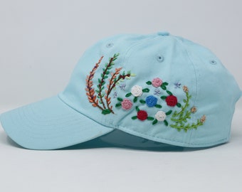 Handmade Cotton Crystal Embellished Embroidery Baseball Cap Rare Fashion Bling Baseball Cap Hat, Embellished with Crystal  main image 3