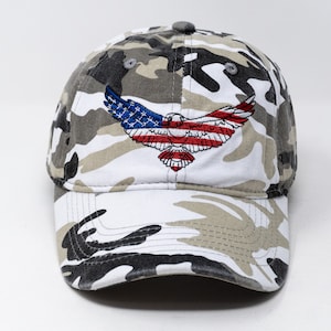 USA Flag and Eagle Embroidered July 4th Baseball Cap: Patriotic Style Hat