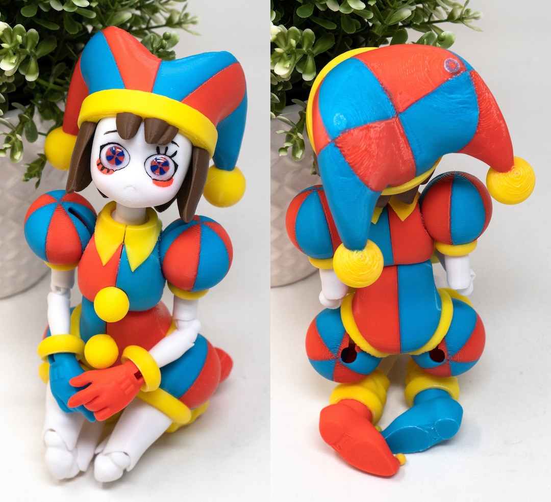 3D Printed BJD Pomni Amazing Digital Circus 1/6 Scale 28cm OOAK Doll