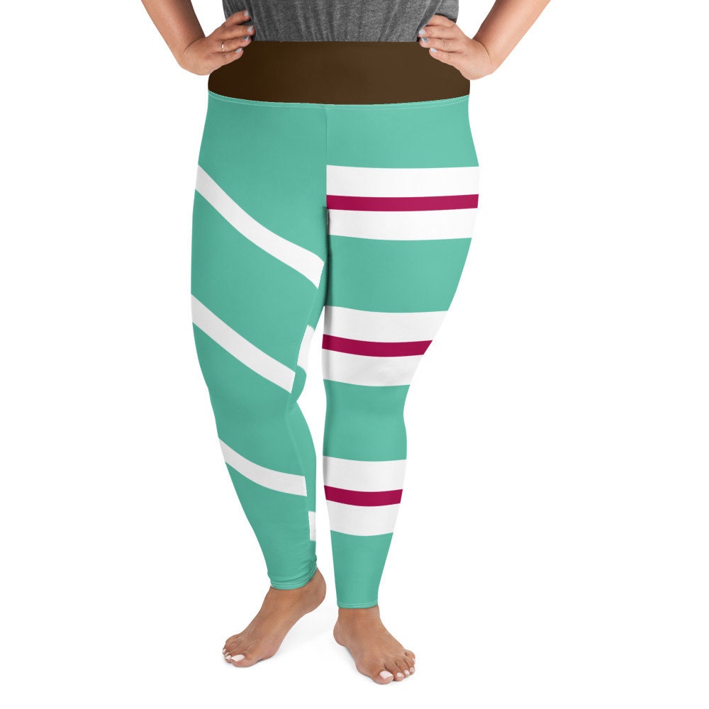 Double Stripe Leggings Plus Size 