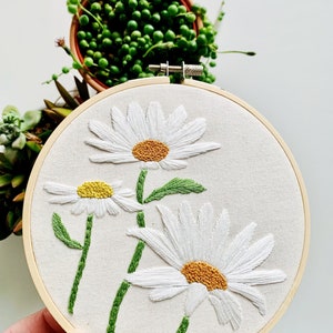 Wild Daisy Embroidery Pattern. Botanical Embroidery PDF - Etsy