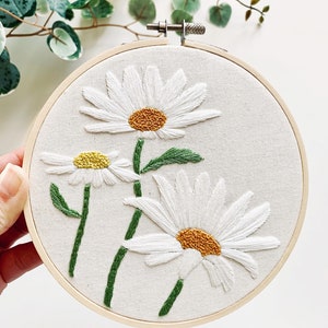 Wild Daisy Embroidery Pattern. Botanical Embroidery PDF - Etsy
