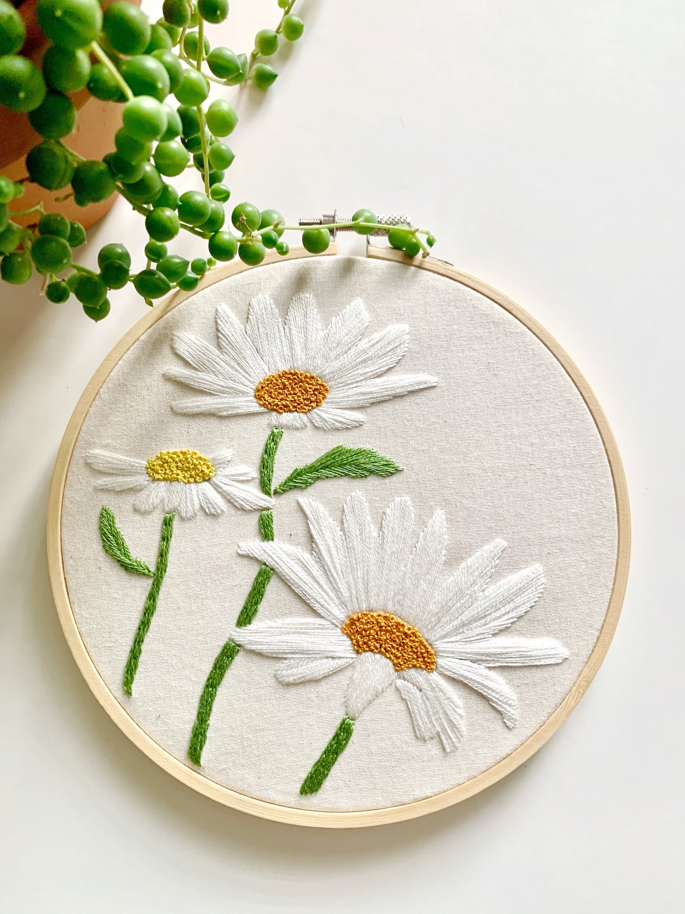 Wild Daisy Embroidery Pattern. Botanical Embroidery PDF Etsy