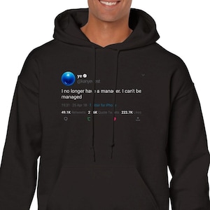 Hoodie Kanye West Quote My Memories Are From the Future on Twitter Etsy UK