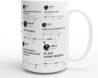 Cher Mug: Funniest Tweets - 15oz