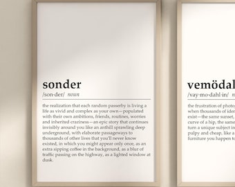 Obscure Sorrows Kunstdrucke - Sonder, Opia, Onismus, Vemodalen (Digitaler Download)