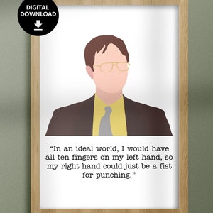 DOWNLOAD DIGITALE, Poster minimalista The Office, Poster Dwight Schrute, Decorazioni per programmi TV, Decorazioni minimaliste, Arte murale, Stampa digitale The Office