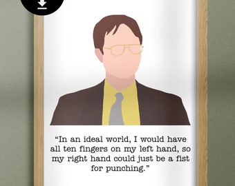 Dwight Schrute Zitat Poster, The Office TV-Show Art (Digitaler Download)