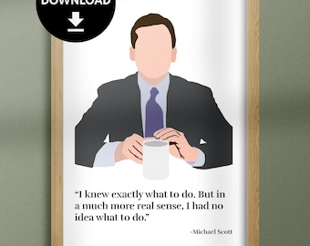 The Office Poster, Michael Scott Zitat, minimalistische TV-Show Kunst (Digitaler Download)