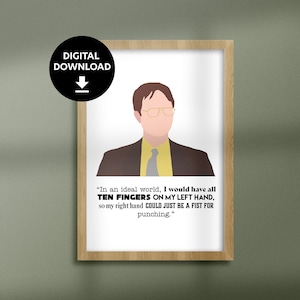 DIGITAL DOWNLOAD, the Office Minimalist Poster, Dwight Schrute Poster ...