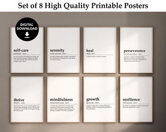 "Motivierende Definition Drucke, minimalistisches ""Home Office Decor"" (digitaler Download)"