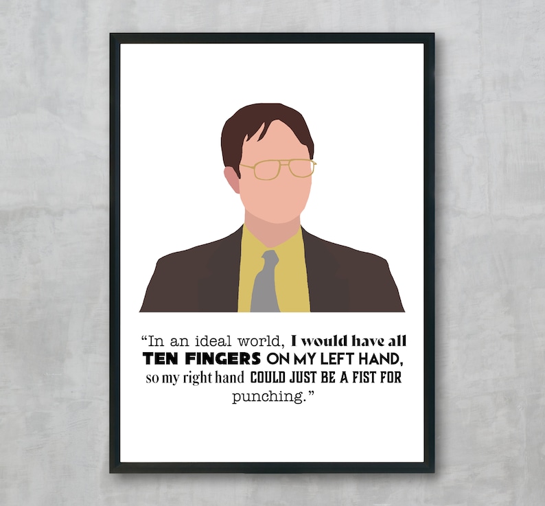 DIGITAL DOWNLOAD, the Office Minimalist Poster, Dwight Schrute Poster ...