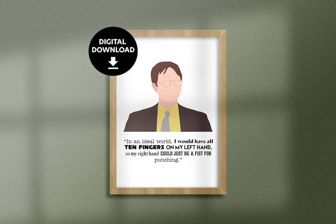 DIGITAL DOWNLOAD, the Office Minimalist Poster, Dwight Schrute Poster ...