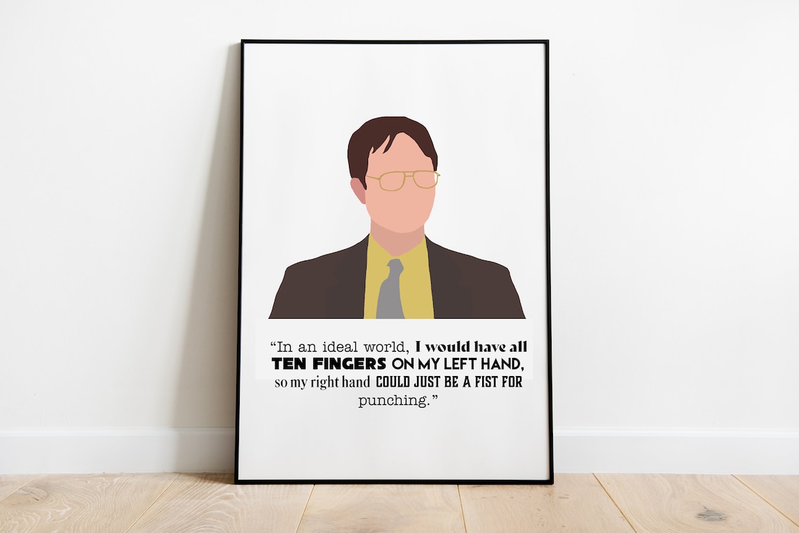 DIGITAL DOWNLOAD, the Office Minimalist Poster, Dwight Schrute Poster ...