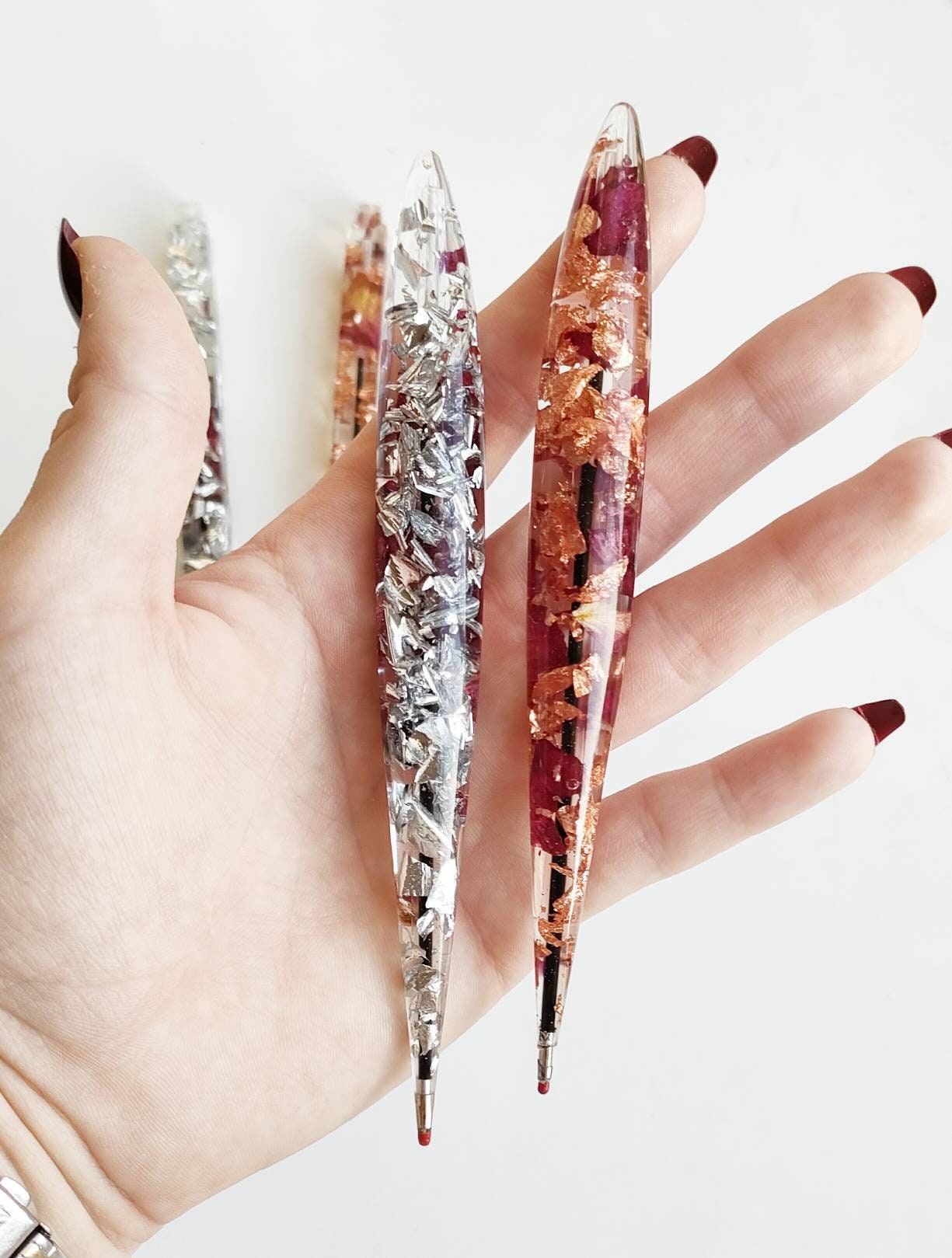 Floral Resin Pen With Real Dried Rose Petals Rose Petals With - Etsy UK