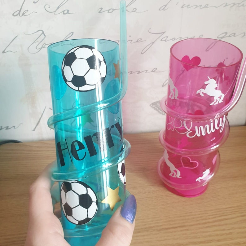 Personalized Crazy Straw Cup Tumbler Coloured Straw Wrapped Etsy
