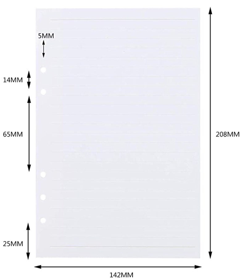 A5 Loose Leaf Binder Paper 45 Sheet Refill Thick High Etsy UK