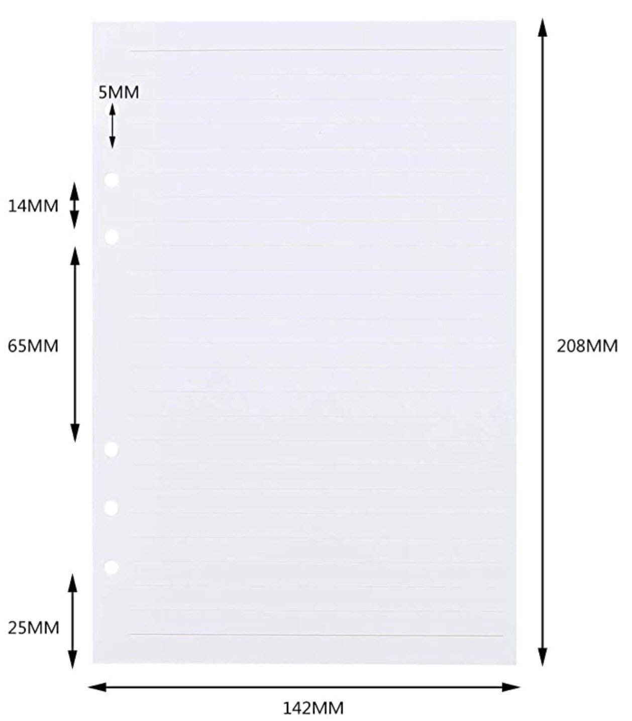 A5 Loose Leaf Binder Paper 45 Sheet Refill Thick High Etsy UK