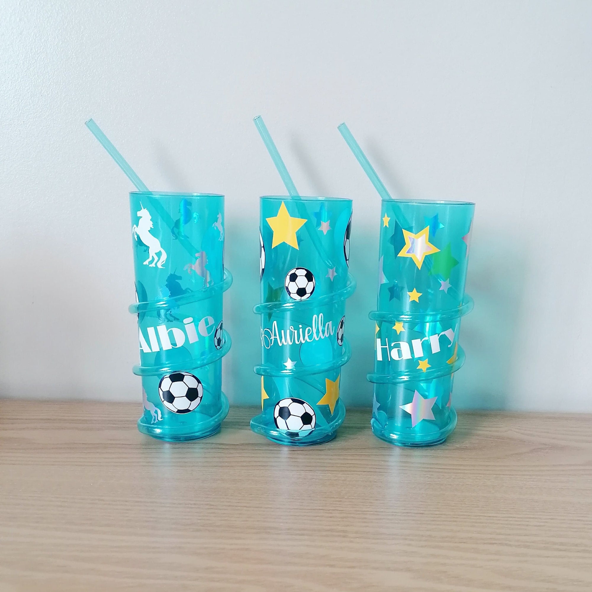 Personalized Crazy Straw Cup Tumbler Coloured Straw Wrapped Etsy UK