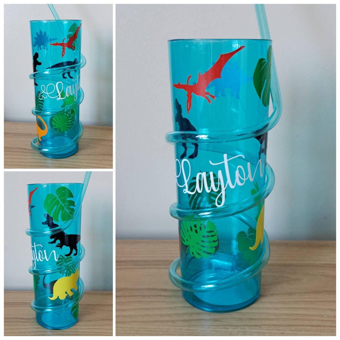 Personalized Crazy Straw Cup Tumbler Coloured Straw Wrapped Etsy UK