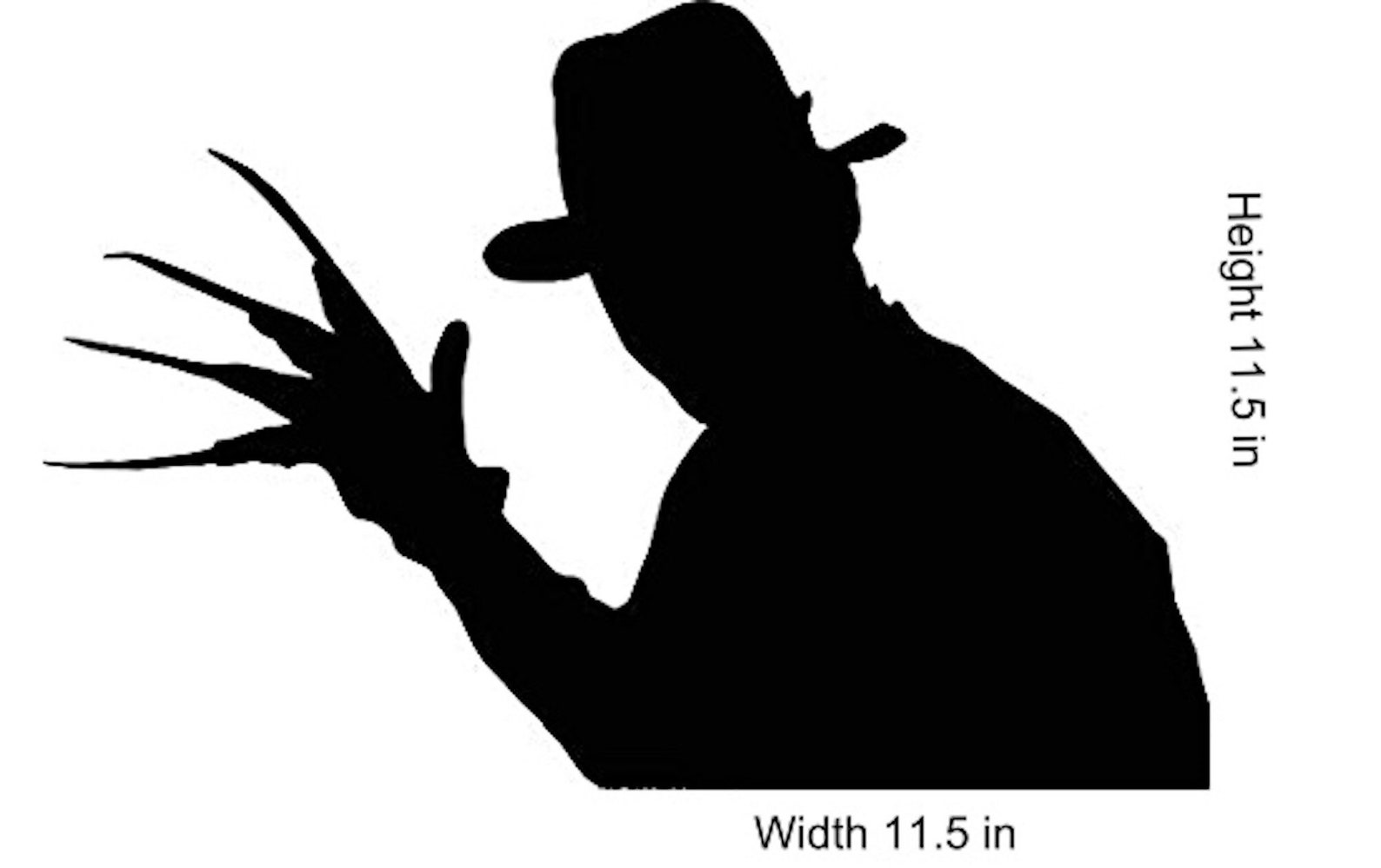 Large Freddy Krueger Halloween Window Cling Decals 11.5 x 11.5 Etsy