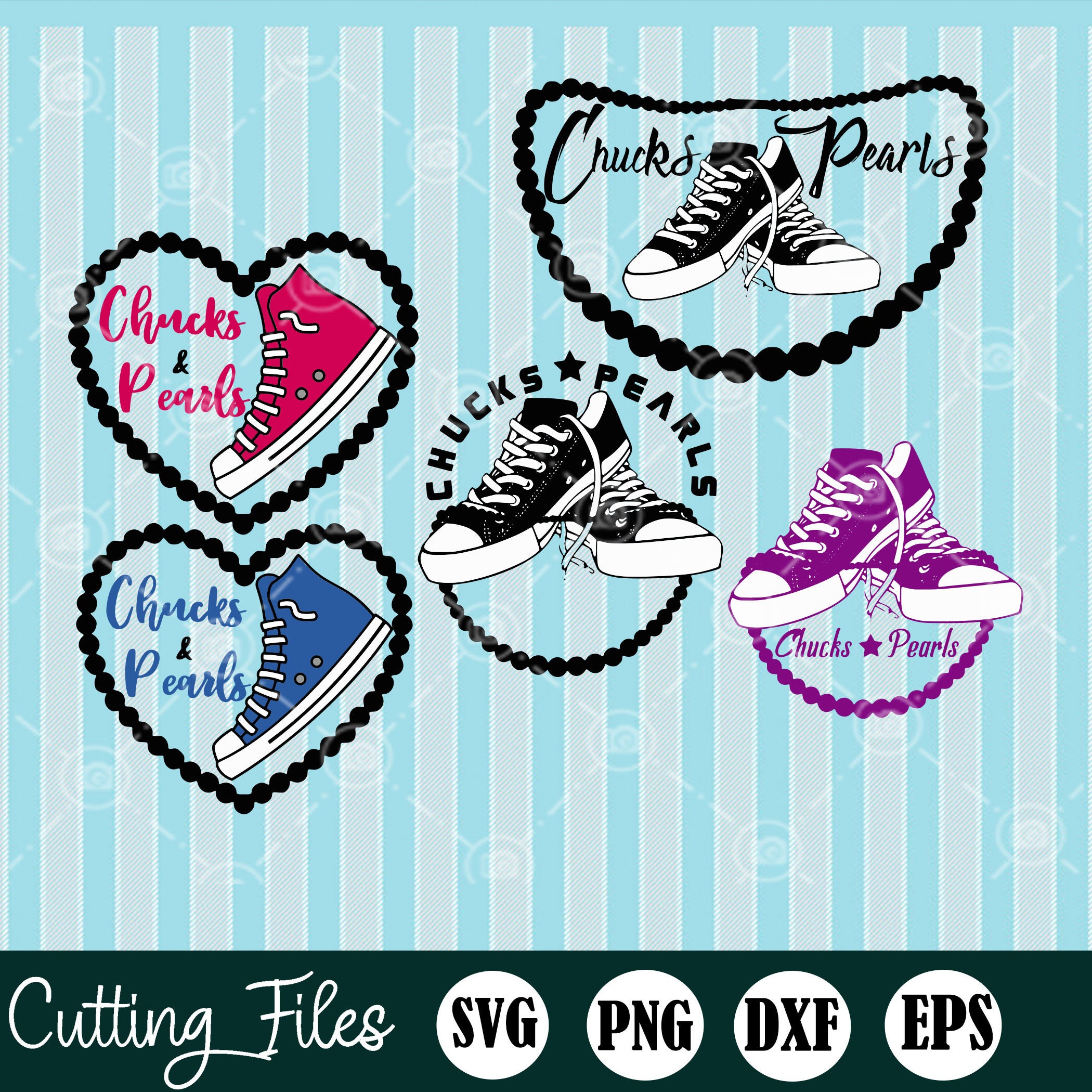 Download Bundle Chucks And Pearls 2021 Svg Converse Svg Pearl | Etsy