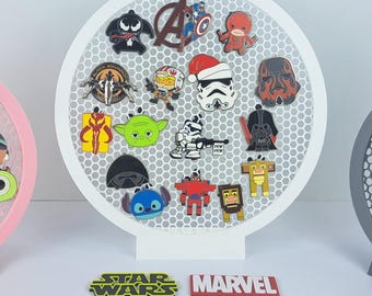 Tablero redondo para exhibir pines coleccionables de esmalte - Pines de Disney, Star Wars y Pokémon - Varios tamaños y colores - Regalo impreso en 3D para coleccionistas de pines