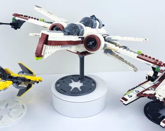 Soporte de exhibición Lego Star Wars REPÚBLICA GALÁCTICA Base de exhibición de vuelo impresa en 3D Múltiples opciones de tamaño y color