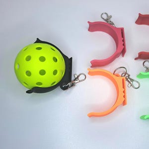 Pickleball Holder- Clip on Backpack or Bag- Single or Double Ball Belt or Hook- Many Colors!