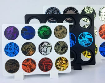 Soporte para exhibir monedas de Pokémon - Organizador y soporte para monedas coleccionables de TCG - Varios tamaños y colores - Regalo impreso en 3D para fans de Pokémon