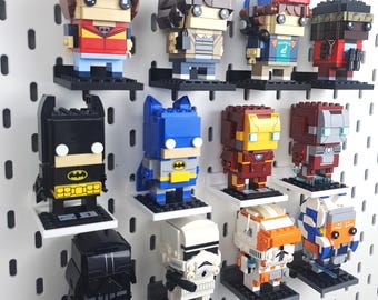 Soporte de exhibición Lego Brickheadz IKEA Skadis / Uppspel Star Wars Marvel DC impreso en 3D en múltiples opciones de color