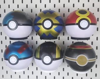 Display Stand for Pokemon Pokeball Tin for IKEA Skadis Pegboard- 3D Printed- Multiple Color Options- Pokemon TCG Card Tin