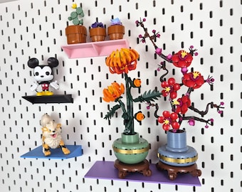 Shelf for IKEA Skadis Pegboard- 3D Printed- Home Office Craft Hobby Storage Organization Display-Multiple Size and 20+ Color Options