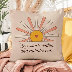 O amor começa dentro e irradia para fora: autocuidado com travesseiros internos/externos para relaxamento, atenção plena e bem-estar emocional