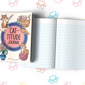 Cat-titude Journal Composition Notebook for Journaling, Therapy, Self-Care, Anxiety, Mindfulness, Affirmations & Wellness Writing