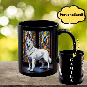 German Shepherd White - Personalized Mug, Custom GS Coffee Cup, Dog Lover Gift, Personalized Pet Owner Coffee Mug