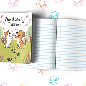 Pawsitivity Planner Composition Notebook for Journaling, Therapy, Self-Care, Anxiety, Mindfulness, Affirmations & Wellness Writing