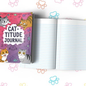Cat-titude Journal Composition Notebook for Journaling, Therapy, Self-Care, Anxiety, Mindfulness, Affirmations & Wellness Writing
