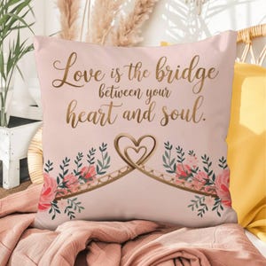 O amor é a ponte entre seu coração e sua alma: autocuidado com travesseiros internos e externos para relaxamento, atenção plena e bem-estar emocional